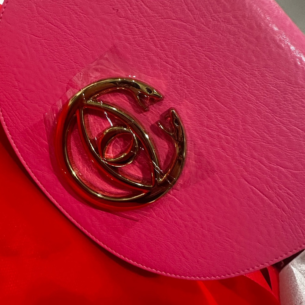 Pink Leather Shoulder Bag